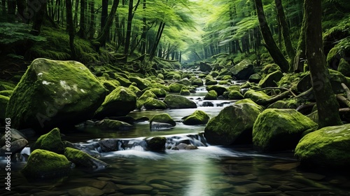 The reflections of china s moss rivers and mountains can be seen.