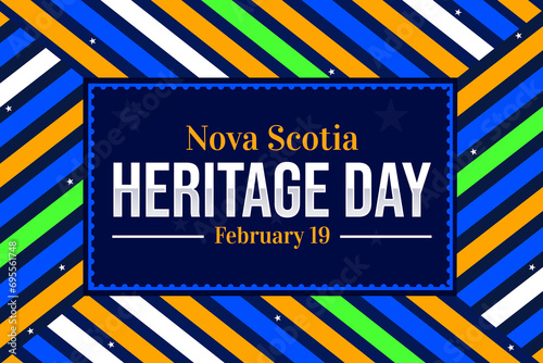 Wallpaper Mural Nova Scotia Heritage Day colorful background with minimalist shapes and typography in the box Torontodigital.ca