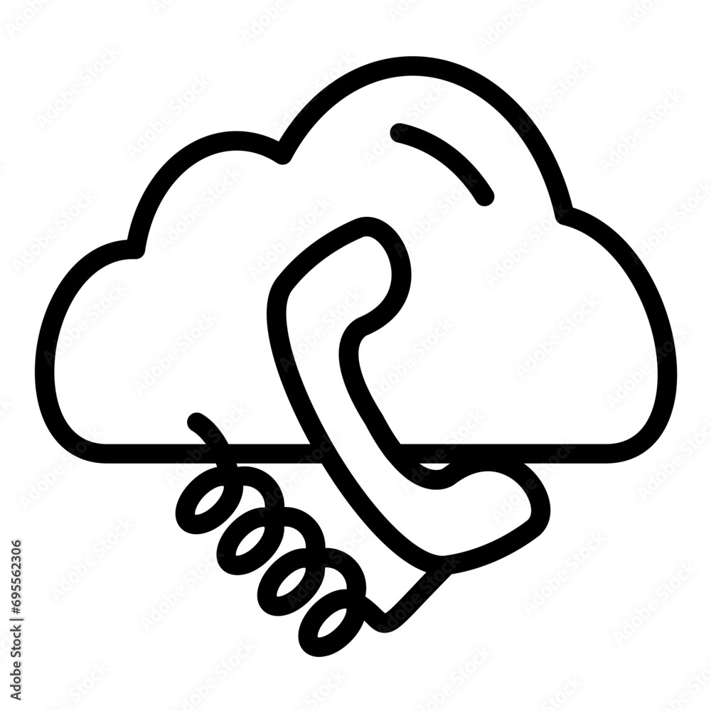 Fototapeta premium Cloudcall Icon Style