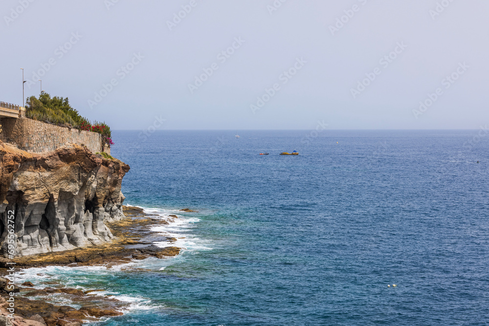 Beautiful view of the mountainous coast of the Atlantic Ocean on the island of Gran Canaria. Spain. Beautiful view of the mountainous coast of the Atlantic Ocean on the island of Gran Canaria. Spain.