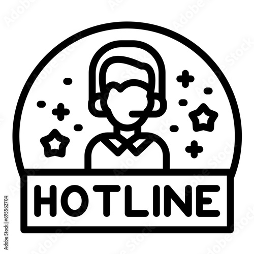 Hotline Icon Style