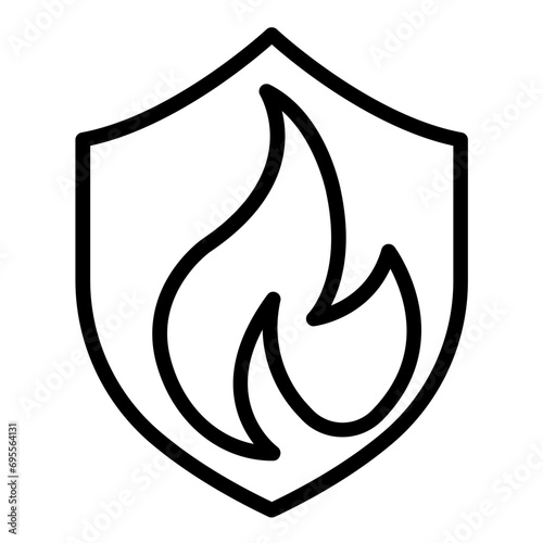 Overheat Protection Icon Style