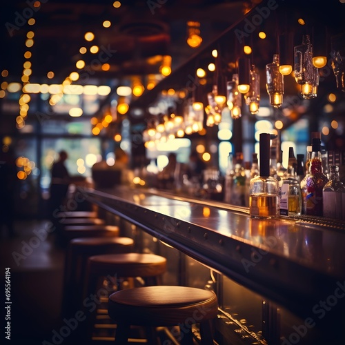 unfocused bar or restaurant decor