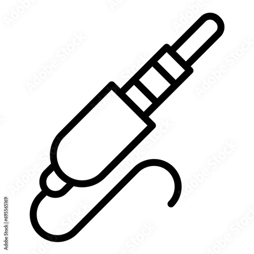 Microphone Jack Icon Style