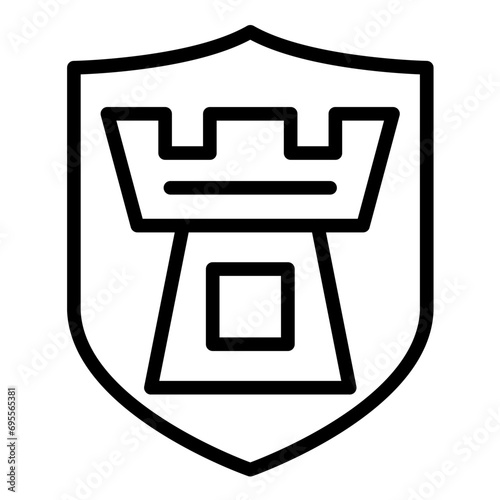 Cyber Fortress Icon Style