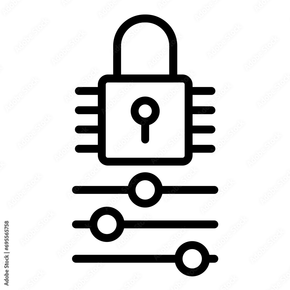 Cybersecurity Controls Icon Style Cybersecurity Controls Icon Style