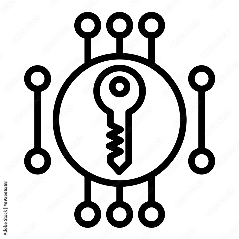 Private Key Encryption Icon Style Private Key Encryption Icon Style