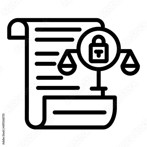 Cyber Regulatory Compliance Icon Style