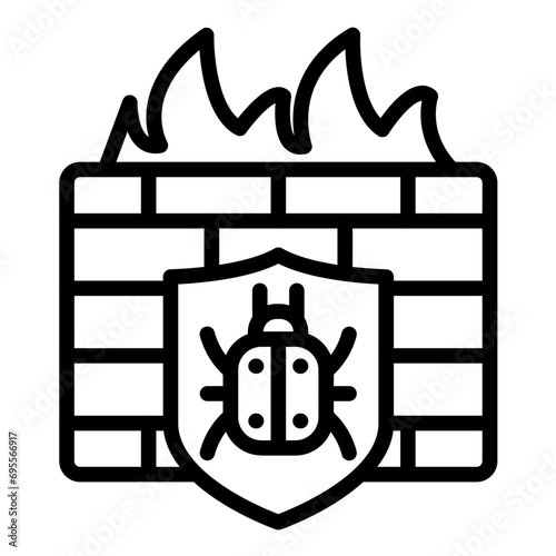 Firewall Antivirus Icon Style