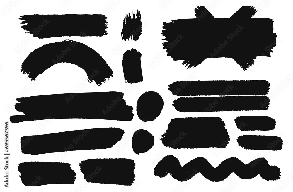 Handmade design elements. A set of painted grunge stripes in various designs. Black labels, background, paint texture. Brush strokes vector. Handmade design elements. A set of painted grunge stripes in various designs. Black labels, background, paint texture. Brush strokes vector.