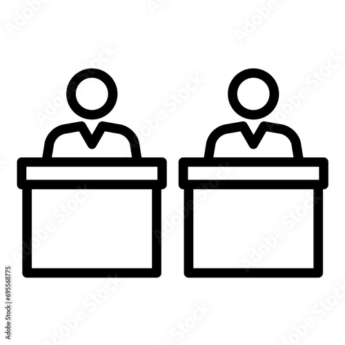 Politics Debate Icon Style
