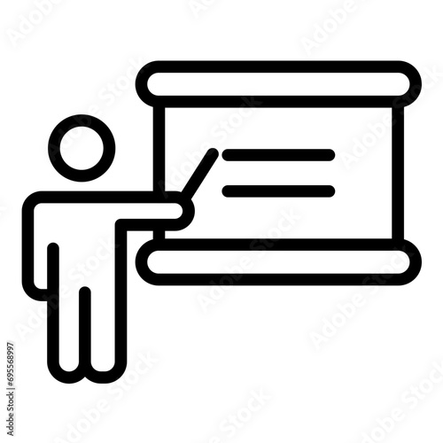 Teacher Tutoring Icon Style