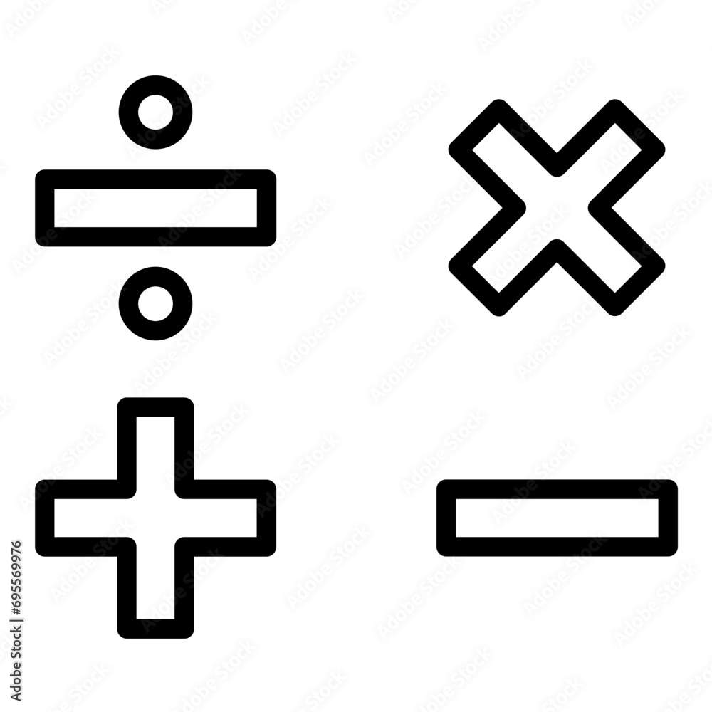 Math Symbols Icon Style
