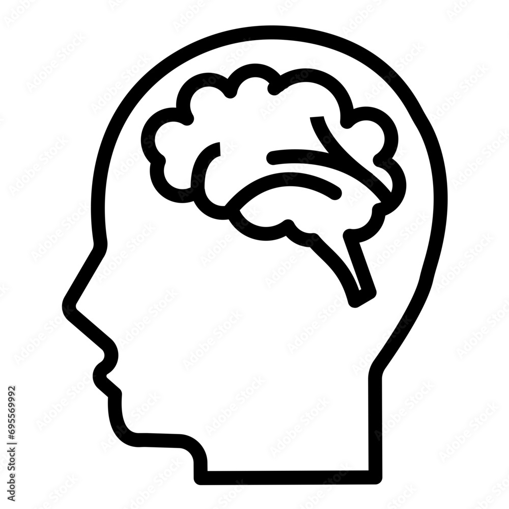 Psychology Brain Icon Style Psychology Brain Icon Style