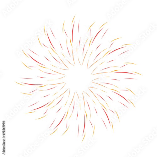 Illustration of Colorful Fireworks