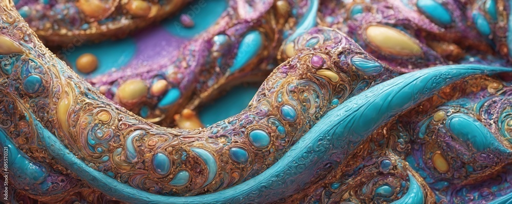 a close up of a blue and gold colored fabric a close up of a blue and gold colored fabric