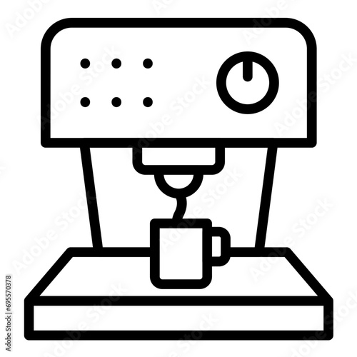 Single-serve coffee maker Icon Style