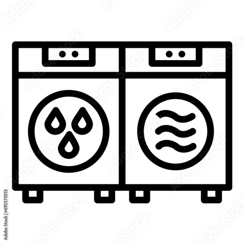 Stackable washer Icon Style