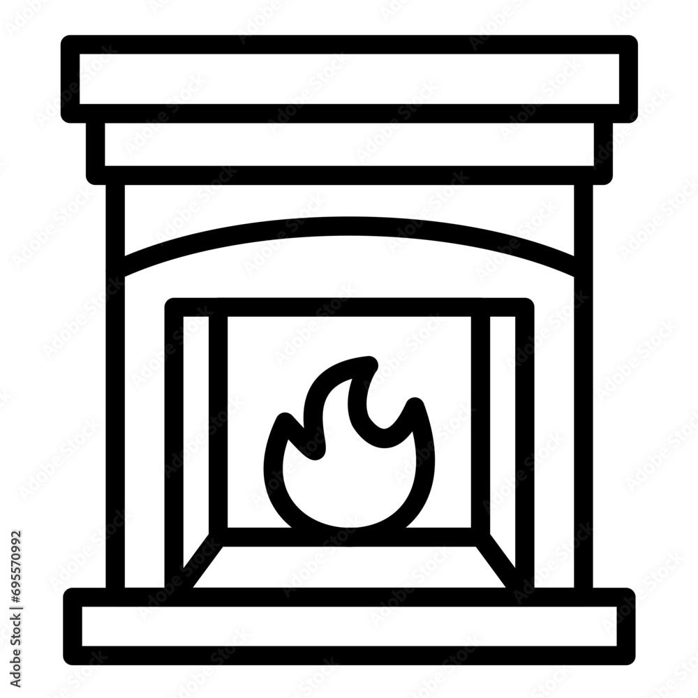 Fireplace doors Icon Style Fireplace doors Icon Style