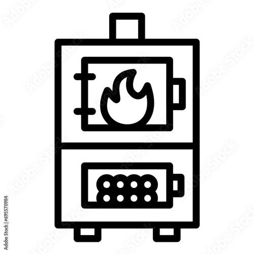 Pellet fireplace Icon Style