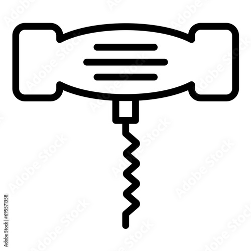Wine Opener Icon Style