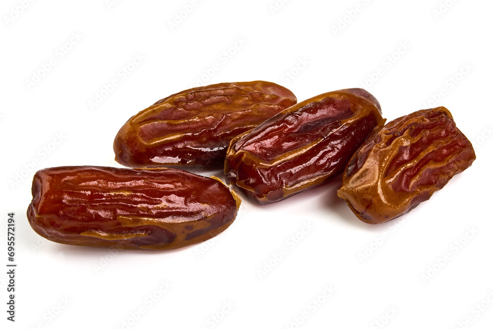 Dried dates, isolated on white background. Dried dates, isolated on white background.