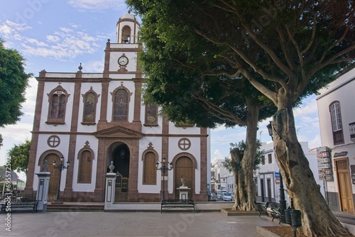 Facade view of Iglesia Matriz de Nuestra Señora de la Concepción, Agaete, Gran Canaria, Spain