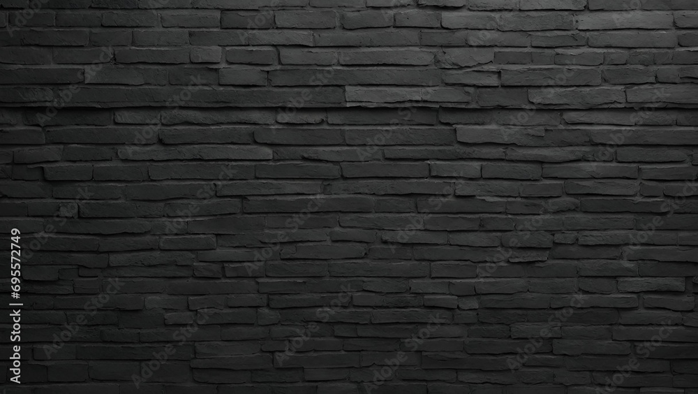 Black brick wall textured background, Black stone texture, A black ...