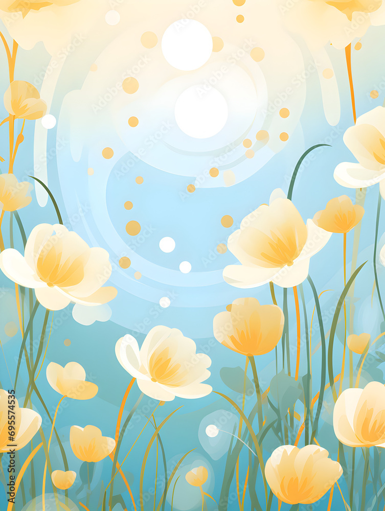 Abstract pastel purple spring background with flowers Abstract pastel purple spring background with flowers