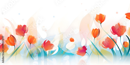 Abstract colorful spring floral background 
