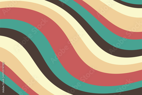Abstract retro wavy lines background  Groovy psychedelic wave background for banner design.