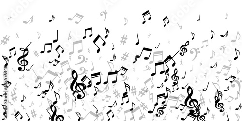 Musical note icons vector illustration. Song