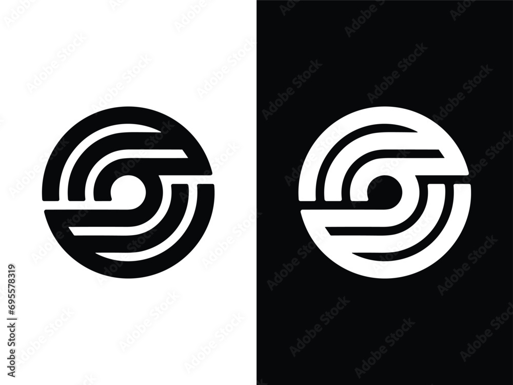 MM round letter logo design