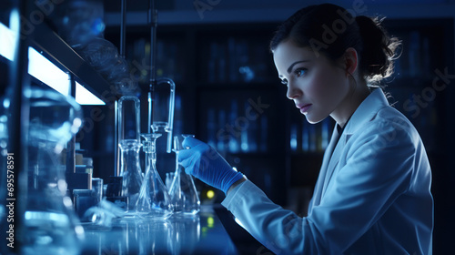 A woman scientist working in a lab representing women in STEM.