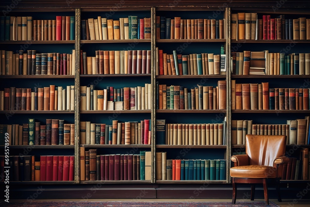 books in a library books in a library