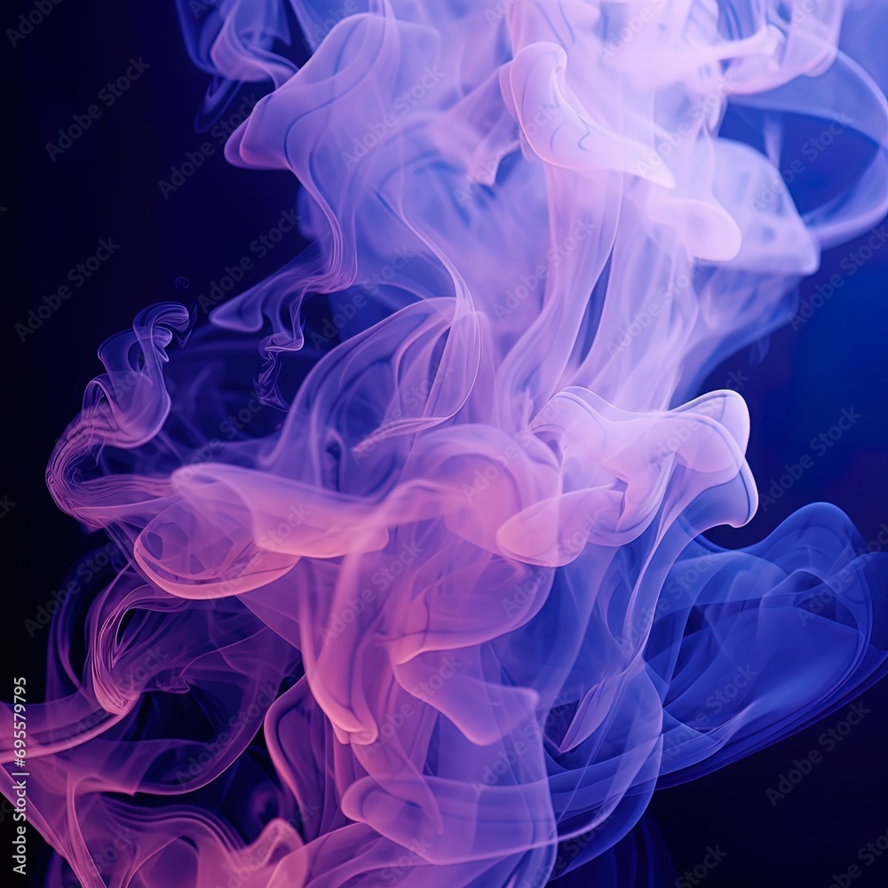 Abstract clouds from steam and smoke form a delicate and air image