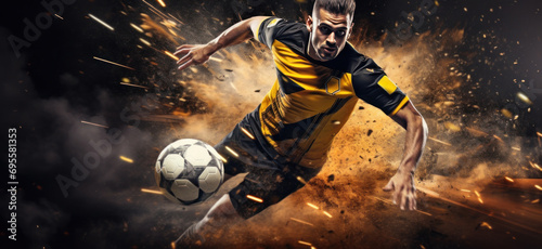 an image of a soccer player in action © ArtCookStudio