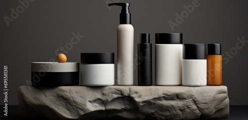 an assortment of natural skincare products is shown photo