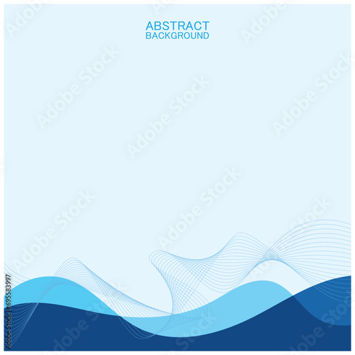 Abstract beach wave background design with blue vector combination, concept design for book cover, wallpaper, swimming pool, marine, lake