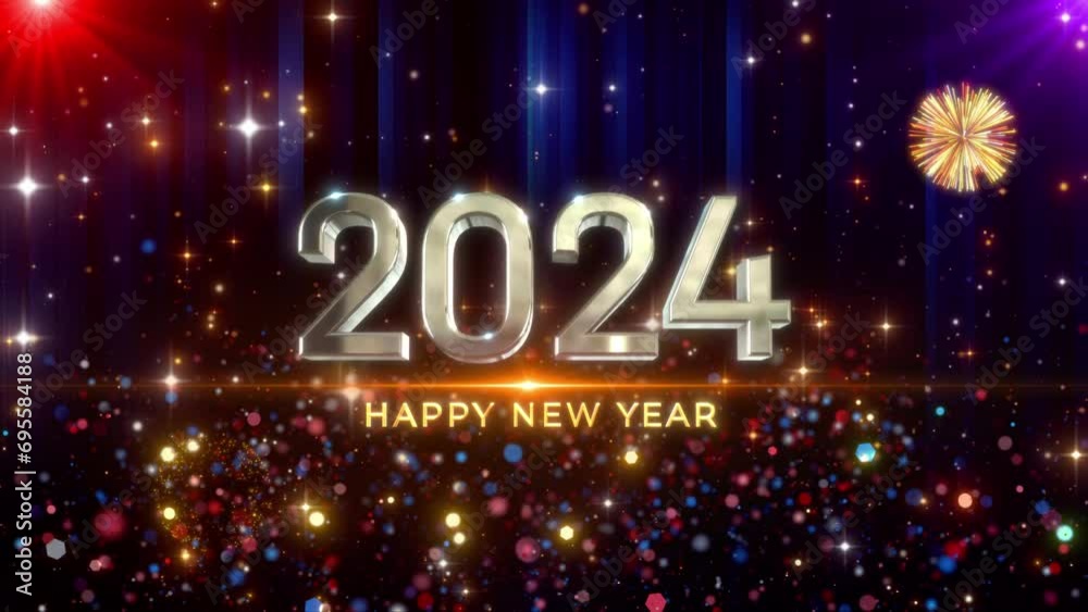 blue red particles 2024 party background blue red particles 2024 party background