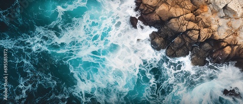 Aquatic Waves or Oceanic Ripples Generative AI © BIPUL