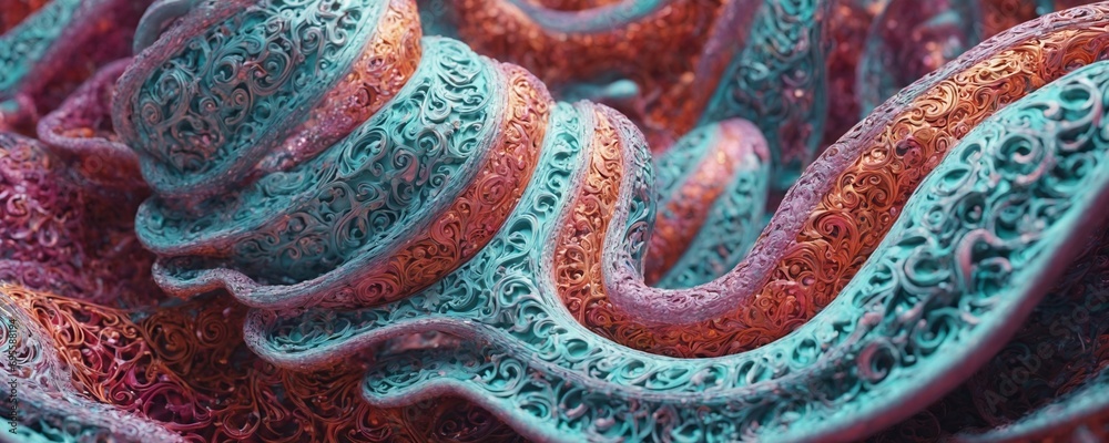 a close up of a colorful, abstract pattern