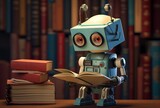 A robot reading a book Generative AI