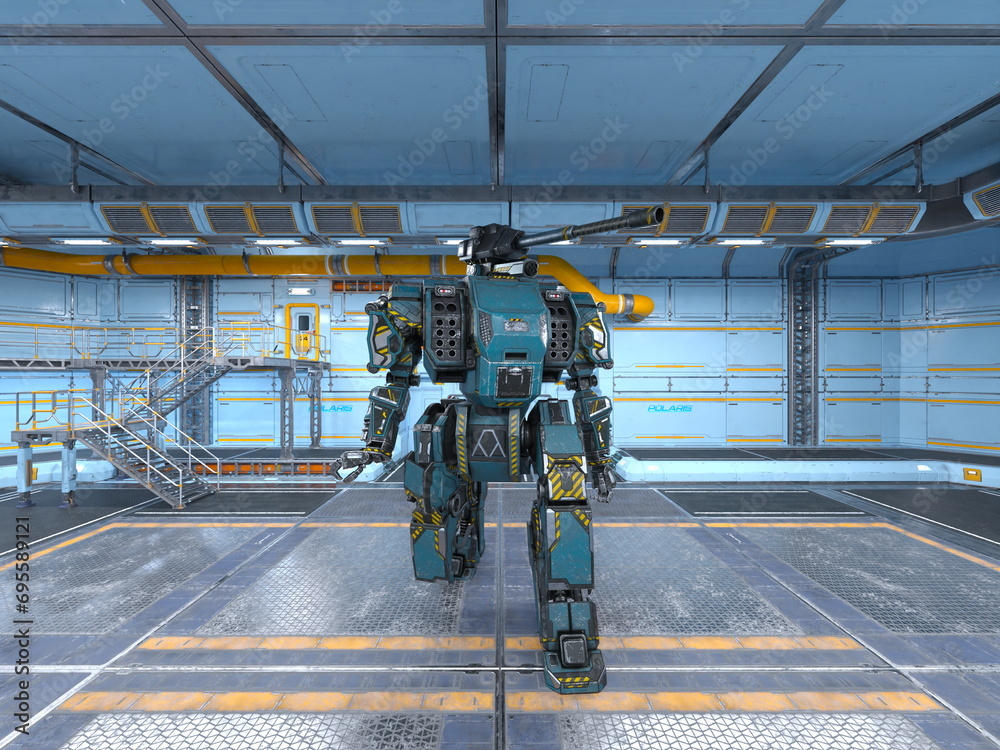 Fototapeta premium 戦闘ロボット 3DCG レンダリング
