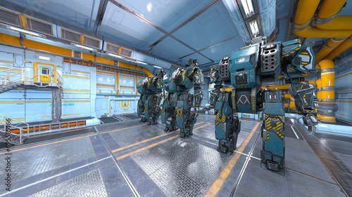 戦闘ロボット　3DCG レンダリング photo