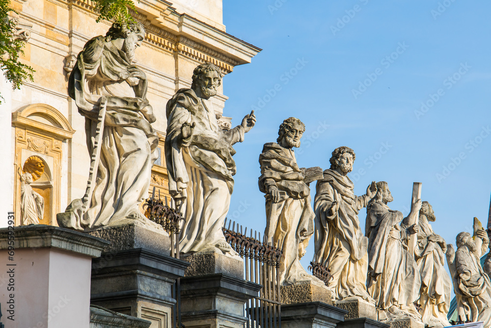 Apostles Sculptures in front of Kościół św. Piotra i Pawła w Krakowie