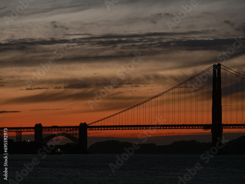 Sunset at Golden Gate bridge