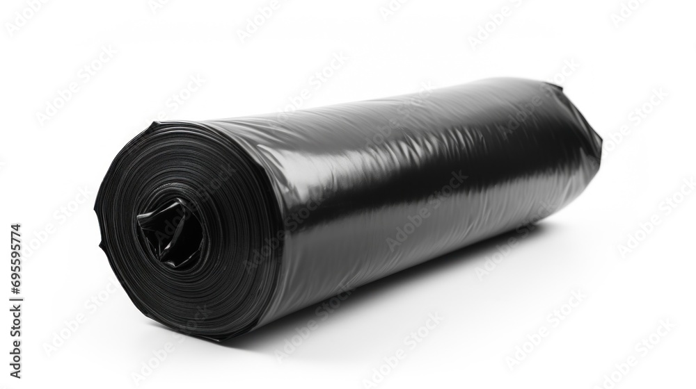 Roll of large black plastic garbage bags Roll of large black plastic garbage bags