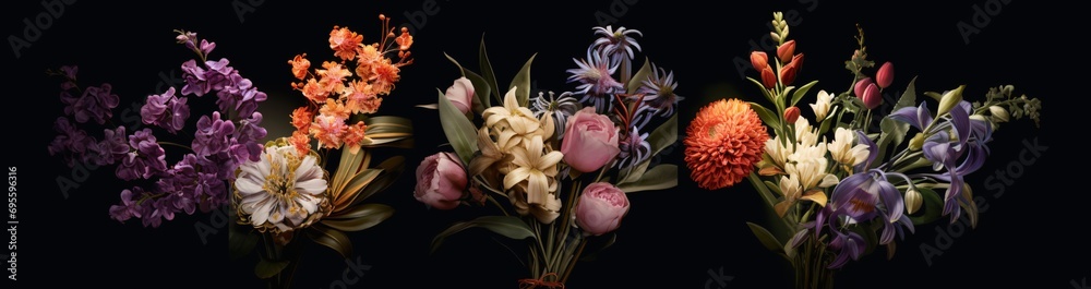 Fototapeta premium A bouquet of flowers in a vase Generative AI