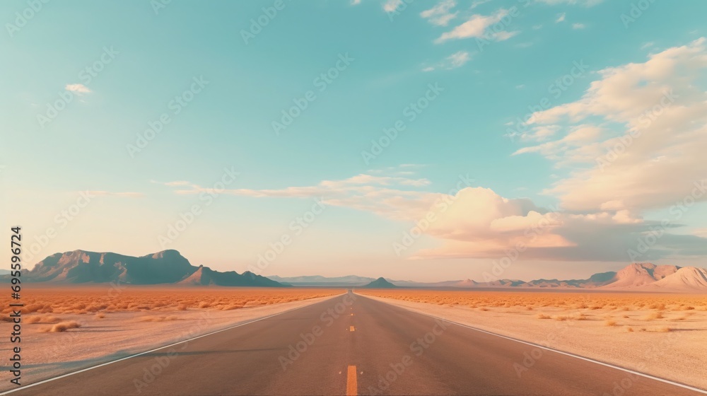 A Road in the Desert Generative AI